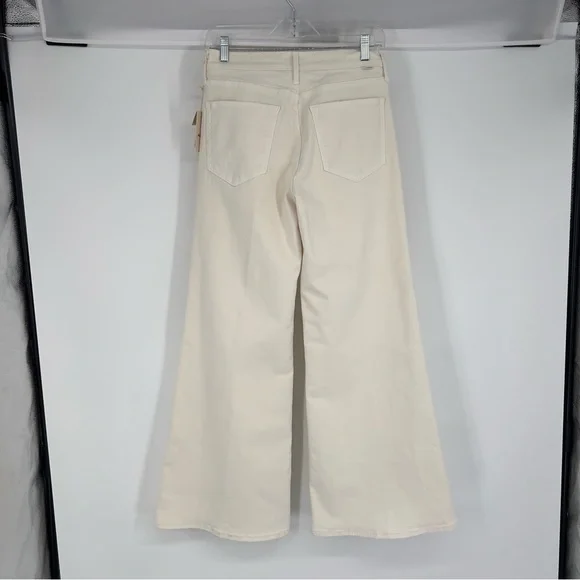 Mother The Twister Skimp Wide Leg Classic Denim Jeans in Cream Puff 28 NWT - Picture 7 of 12